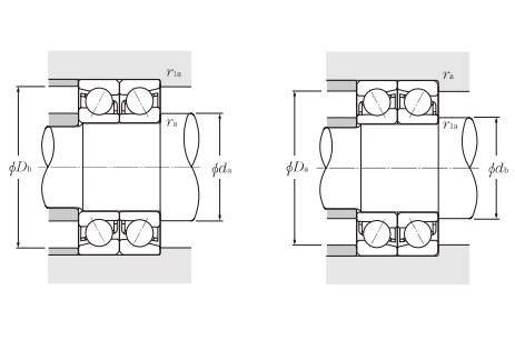 角接觸球軸承，品牌：NTN，尺寸圖3