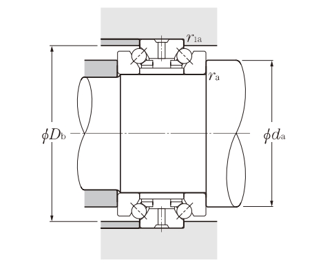 角接觸球軸承，品牌：NTN，尺寸圖2