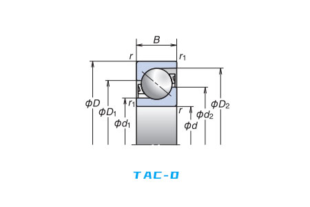 角接觸球軸承，品牌：NSK，尺寸圖5